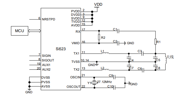 SI523 13.56MHz non-contact reader chip(图3)